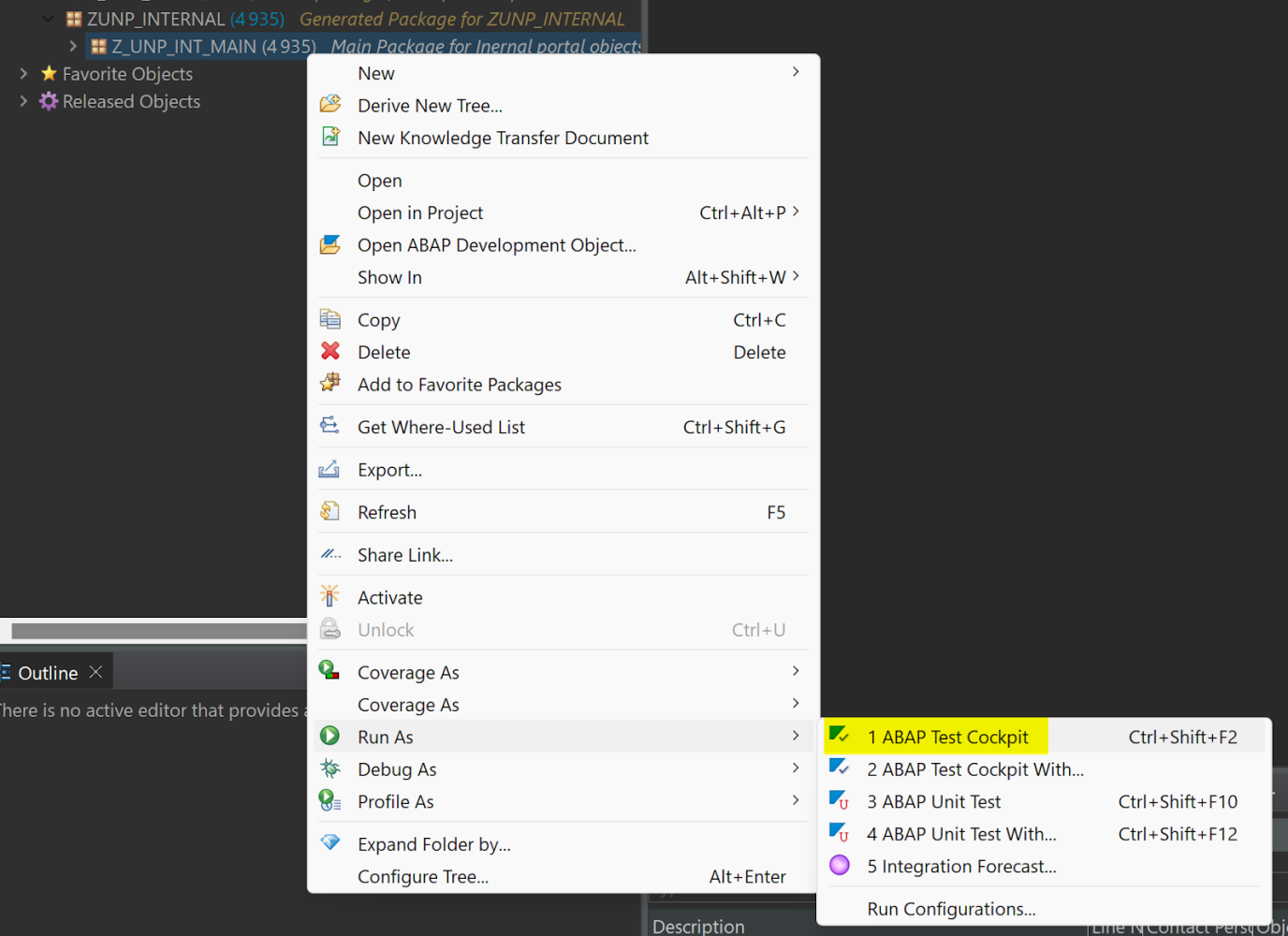 Lancer l'ABAP Test Cockpit sur Eclipse