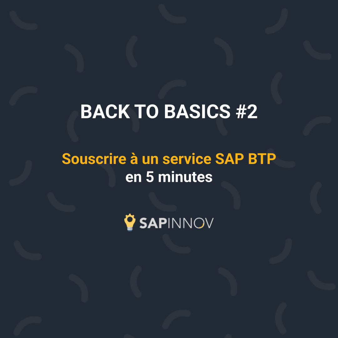 Comment souscrire à un service SAP BTP